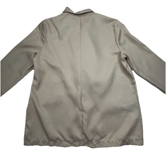 Beige Blazer Long Sleeve Open Front Size XL Work Office Jacket Lightweight - Picture 5 of 11